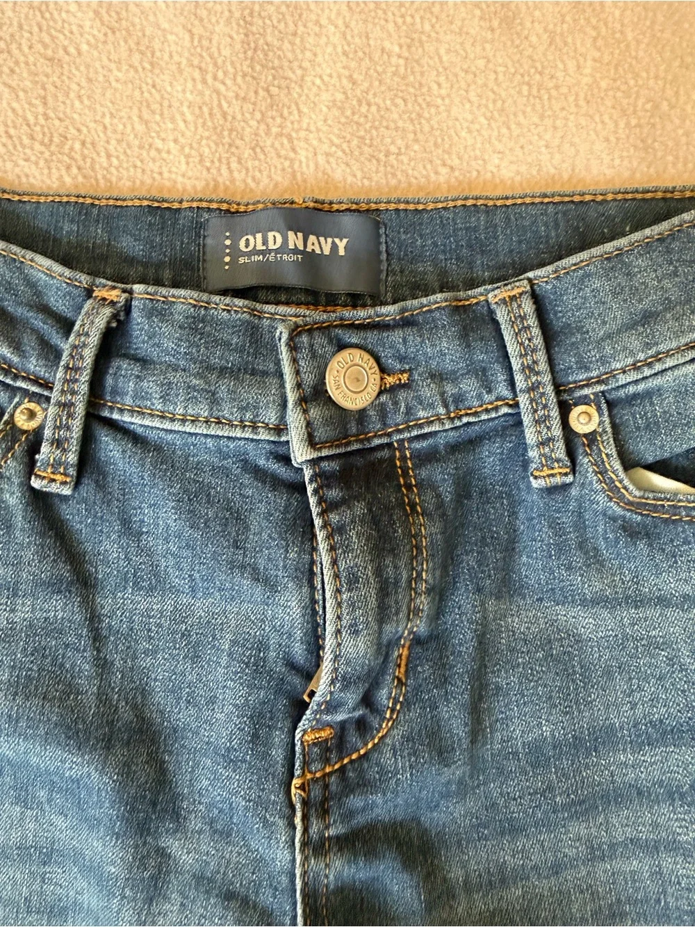 NWT- Girls Slim Jean cute raw hem size 12